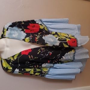 The Pioneer Woman Floral Kimono - Black, Red, Blue